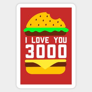 Cheeseburger I Love You 3000 Sticker